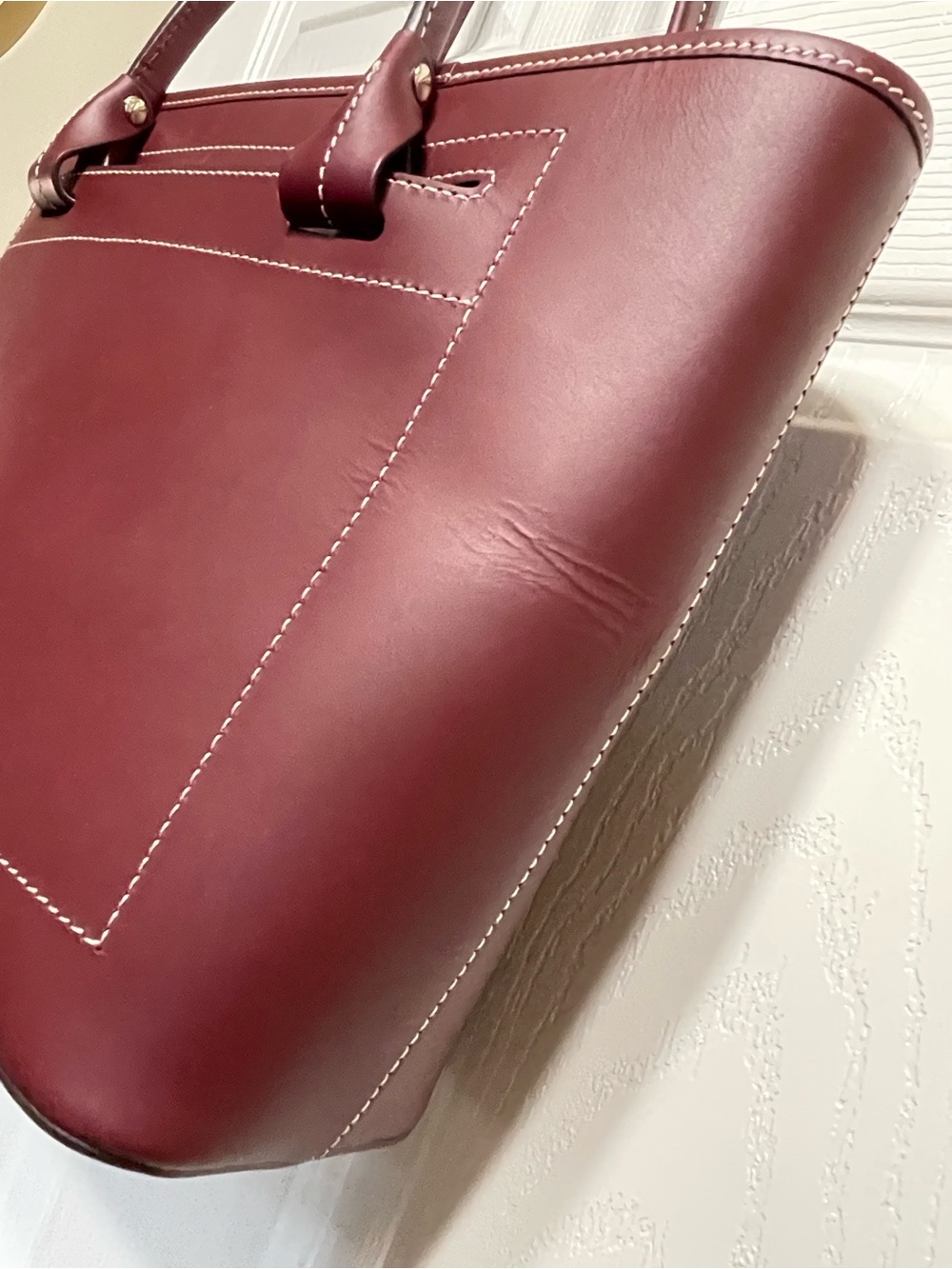 Dooney & Bourke BBECN1562 BXBX Burgundy Leather Tote Bag - Picture 15 of 15